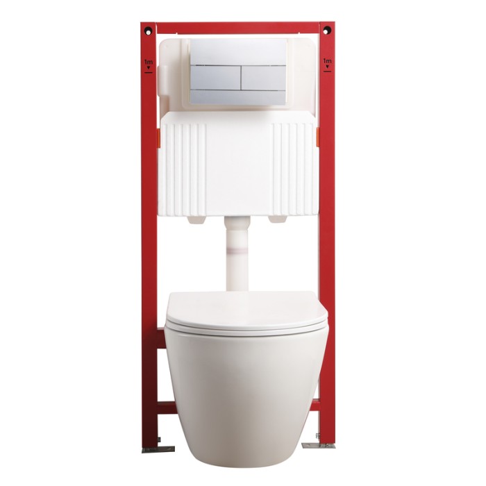 Комплект Mixxus Premium ELLIPSE-SET-2102 (в 2 ящ) Унітаз система змиву TORNADO 3.0+ Інсталяція з панеллю змиву Chrome (MP6690)