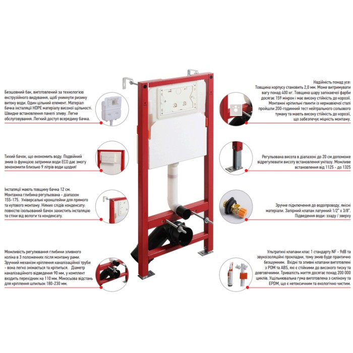 Комплект Mixxus Premium ELLIPSE-SET-2102 (в 2 ящ) Унітаз система змиву TORNADO 3.0+ Інсталяція з панеллю змиву Chrome (MP6690)