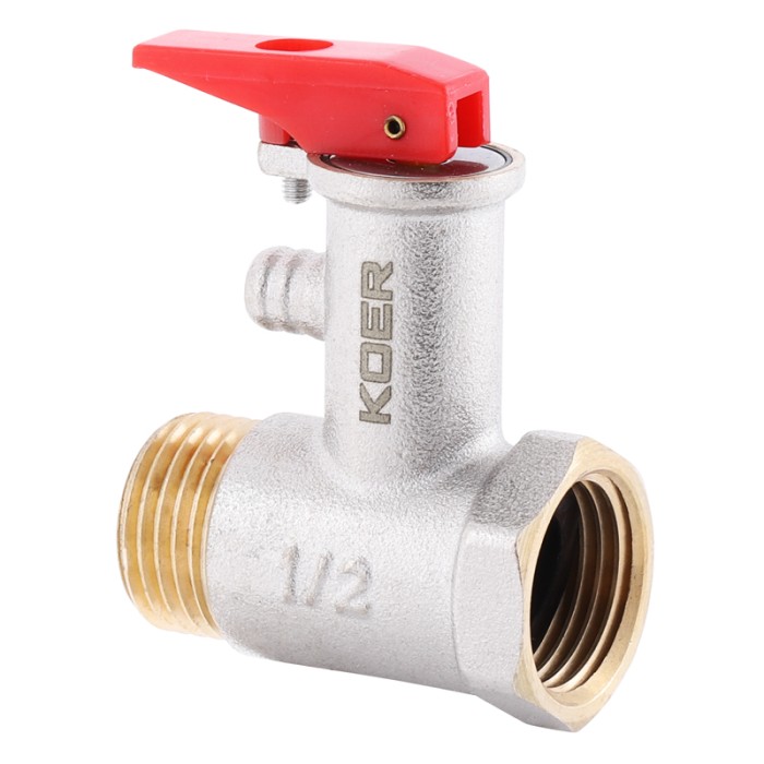 Запобіжний клапан для бойлера Koer KR.1040 - 1/2 "8BAR (з ручкою) (KR2889)