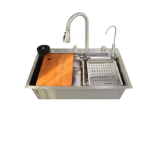 Мийка багатофункціональна Zerix ZH7546-SET-06.SUS304 DECOR з вбудованим змішувачем (ZX5682)