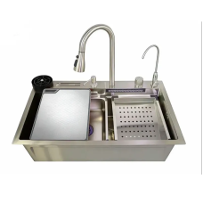 Мийка багатофункціональна Mixxus MH7546-SET-08 Micro Decor SS Color з вбудованим змішувачем з нерж. сталі (MI8458)