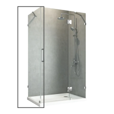 Бічна стінка до кабіни Koer SR SW04-90x200-TR-07 прозоре скло Easy Clean 10мм, графіт (KR5391)