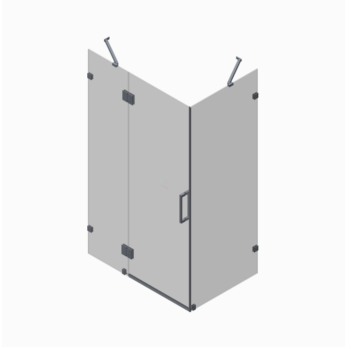 Бічна стінка до кабіни Koer SR SW04-90x200-TR-01 прозоре скло Easy Clean 10мм, хром (KR5390)