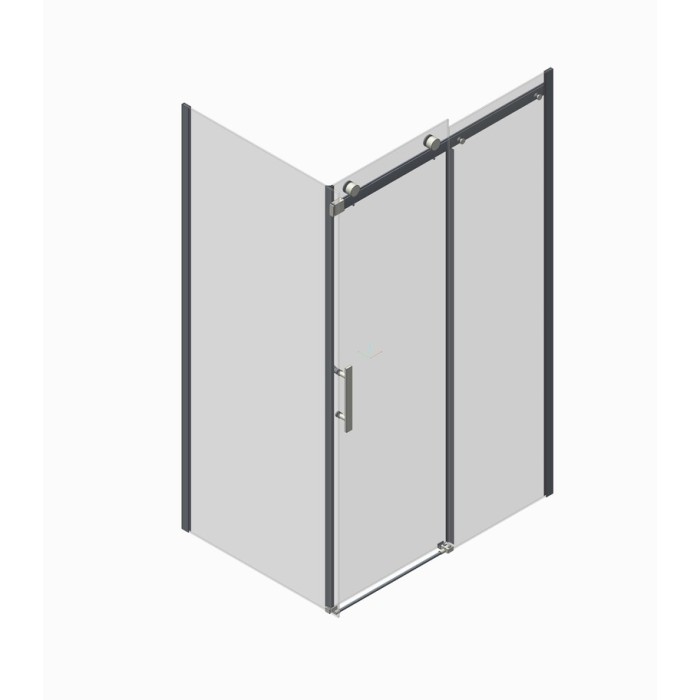 Бічна стінка до кабіни Koer SR SW01-90x200-TR-01 прозоре скло Easy Clean 8мм, хром (KR5381)