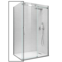 Бічна стінка до кабіни Koer SR SW01-90x200-TR-01 прозоре скло Easy Clean 8мм, хром (KR5381)