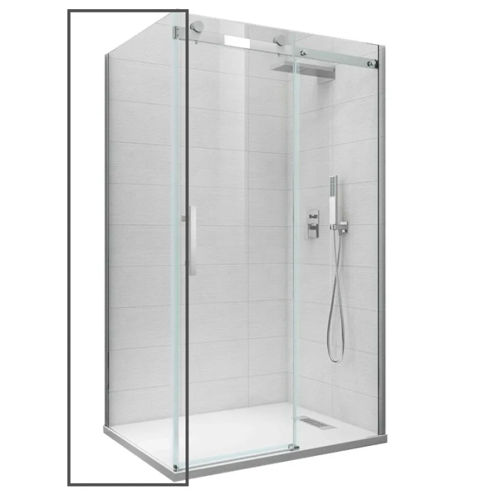 Бічна стінка до кабіни Koer SR SW01-90x200-TR-01 прозоре скло Easy Clean 8мм, хром (KR5381)