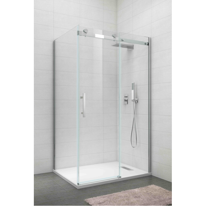 Бічна стінка до кабіни Koer SR SW01-90x200-TR-07 прозоре скло Easy Clean 8мм, графіт (KR5382)