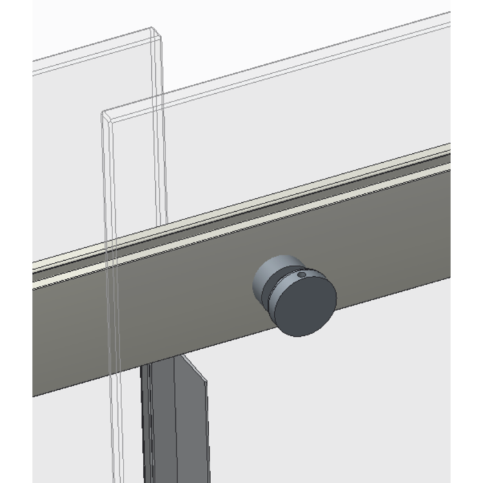 Бічна стінка до кабіни Koer SR SW01-90x200-TR-07 прозоре скло Easy Clean 8мм, графіт (KR5382)