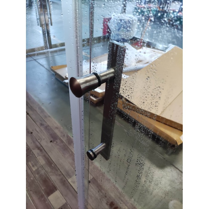 Бічна стінка до кабіни Koer SR SW01-90x200-TR-07 прозоре скло Easy Clean 8мм, графіт (KR5382)