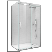 Бічна стінка до кабіни Koer SR SW01-90x200-TR-07 прозоре скло Easy Clean 8мм, графіт (KR5382)