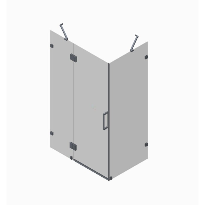 Бічна стінка до кабіни Koer SR SW04-80x200-TR-01 прозоре скло Easy Clean 10мм, хром (KR5389)
