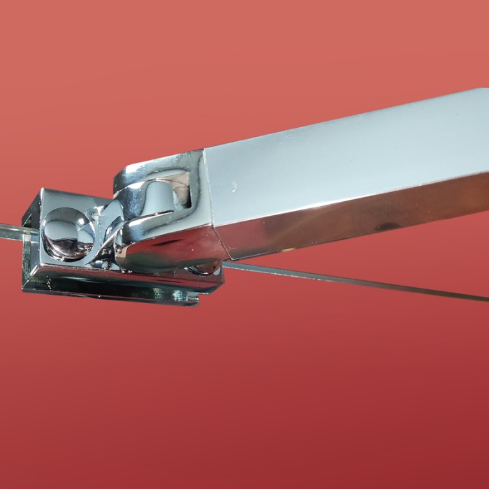 Бічна стінка до кабіни Koer SR SW04-80x200-TR-01 прозоре скло Easy Clean 10мм, хром (KR5389)