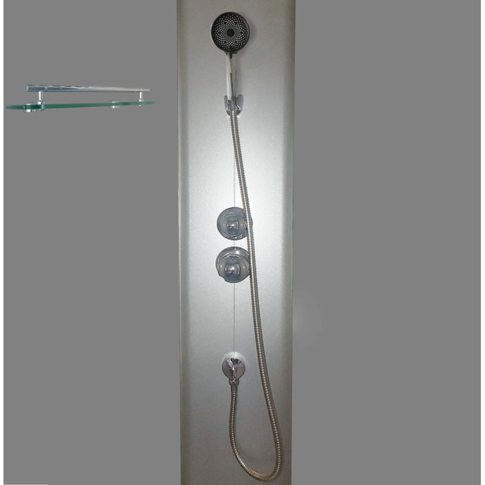 Бокс душовий без гідромасажу Mixxus STRONG SB02-90x90x215-FB SATIN з низьким піддоном (MI6886)