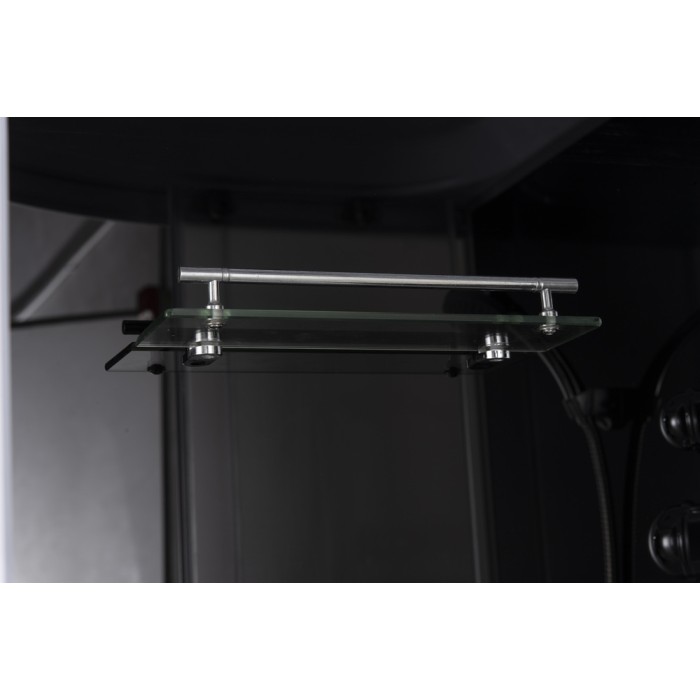 Бокс душовий з гідромасажем Mixxus STRONG SBH01-90x90x215-GR SATIN з високим піддоном (MI6889)