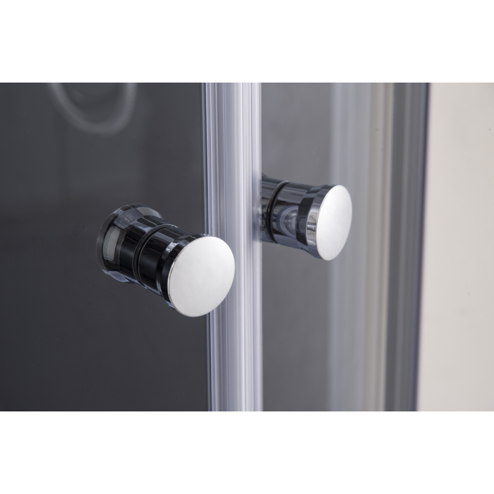 Бокс душовий з гідромасажем Mixxus STRONG SBH01-90x90x215-FB SATIN з високим піддоном (MI6888)