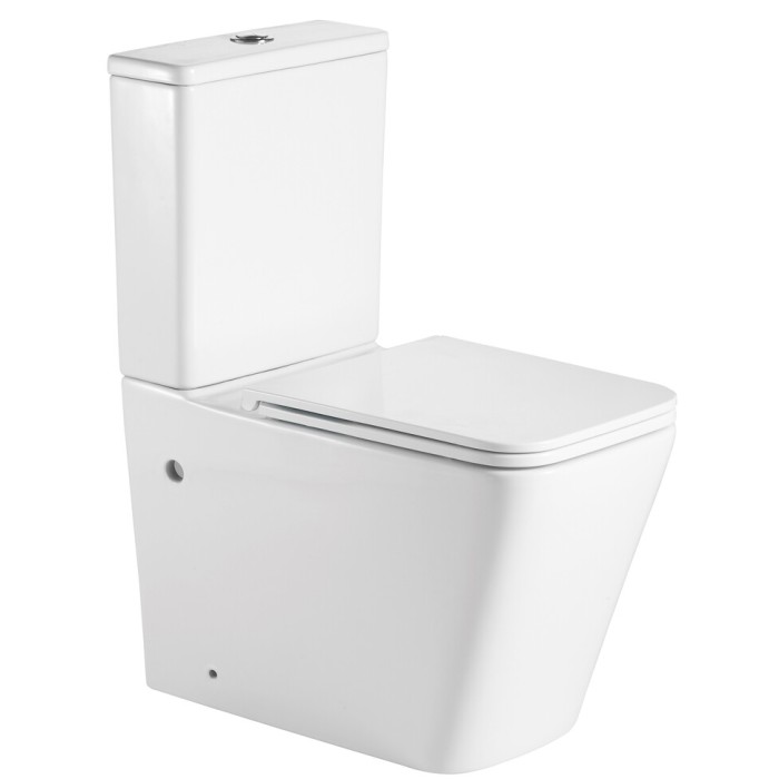 Чаша унітазу-компакту Mixxus Premium Quadro-0402-R Bowl 675х390х855 Rimless без сидіння (MI8340)