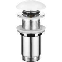 Донний клапан для раковини Koer PW-08-11 1 1/4'' без переливу автоматичний СLICK-СLACK (Біла керам.накл) (KR5788)