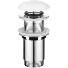 Донний клапан для раковини Koer PW-08-11 1 1/4'' без переливу автоматичний СLICK-СLACK (Біла керам.накл) (KR5788)