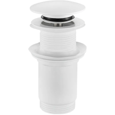 Донний клапан для раковини Koer PW-08-03 1 1/4'' без переливу автоматичнийСLICK-СLACK (Колір білий) (KR5787)