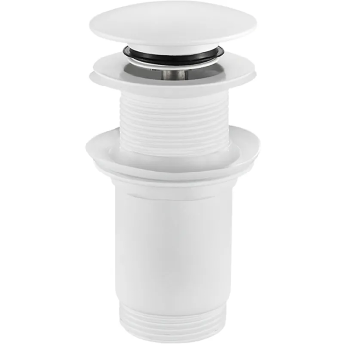 Донний клапан для раковини Koer PW-08-03 1 1/4'' без переливу автоматичнийСLICK-СLACK (Колір білий) (KR5787)