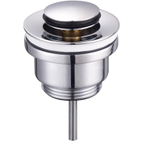 Донний клапан для раковини Zerix BV-04 1 1/4'' універсальний (з/без перел) СLICK-СLACK (Колір хром) (ZX6021)