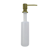 Дозатор для мийного засобу врізний ZERIX DIS-01.SUS BRUSHED GOLD із нерж. сталі (300 мл) (колір матове золото) (ZX6208)