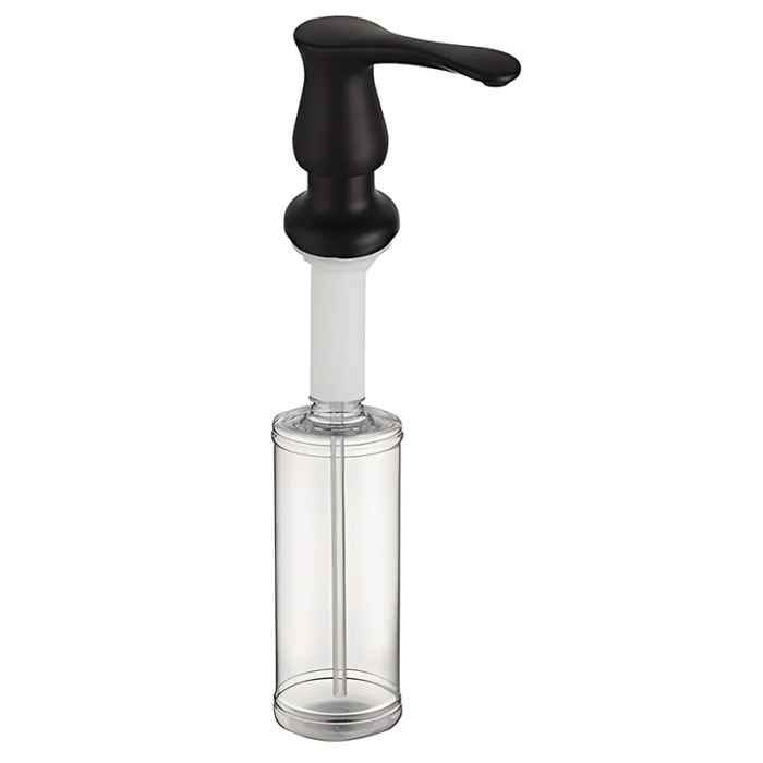 Дозатор для мийного засобу врізний Zerix DIS-02 BLACK 300 мл (колір чорний) (ZX5968)