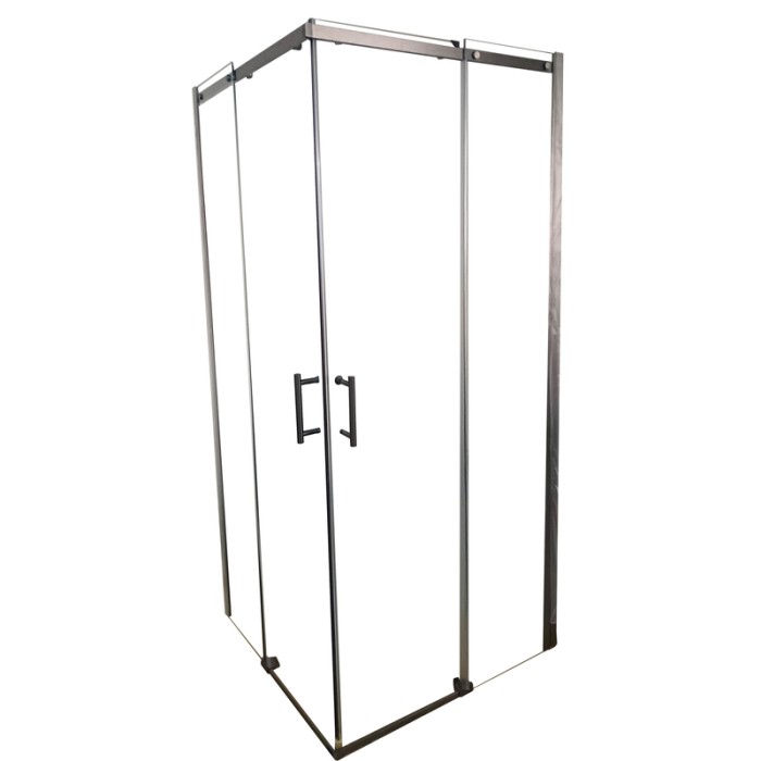 Душова кабіна без піддону Koer SR SC03-90x90x200-TR-07 прозоре скло Easy Clean 6мм, графіт (KR5359)