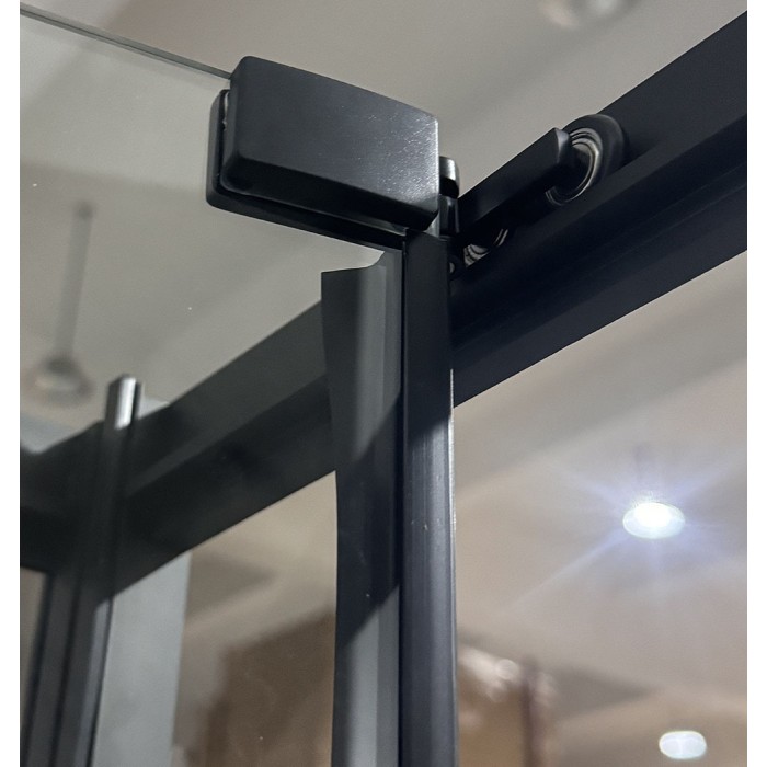 Душова кабіна без піддону Mixxus Premium Quadro SC01-120x80x195-TR Black прозоре скло 6мм (MI8293)