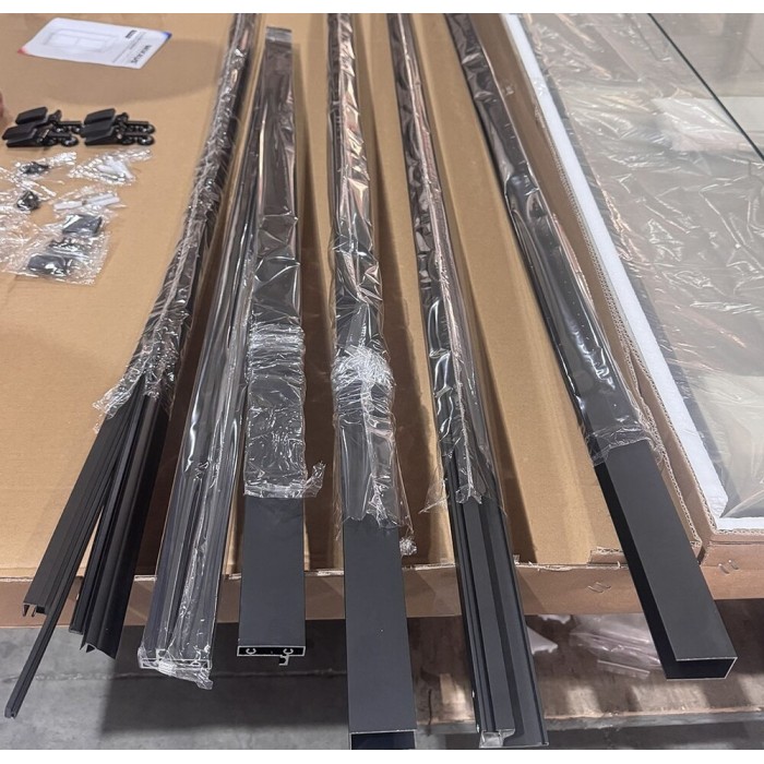 Душова кабіна без піддону Mixxus Premium Quadro SC01-120x80x195-TR Black прозоре скло 6мм (MI8293)