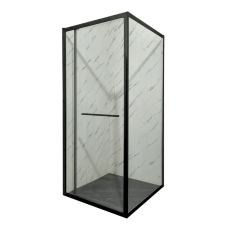 Душова кабіна без піддону Mixxus Premium Quadro SC01-90x90x195-TR Black прозоре скло 6мм (MI8292)