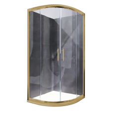 Душова кабіна без піддону Koer SR SC04-90x90x195-TR-12 прозоре скло Easy Clean 5мм Матове золото (KR5681)