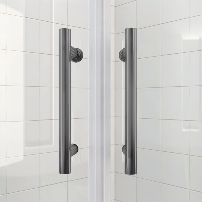 Душова кабіна без піддону Koer SR SC04-90x90x195-TR-07 прозоре скло Easy Clean 5мм, графіт (KR5362)