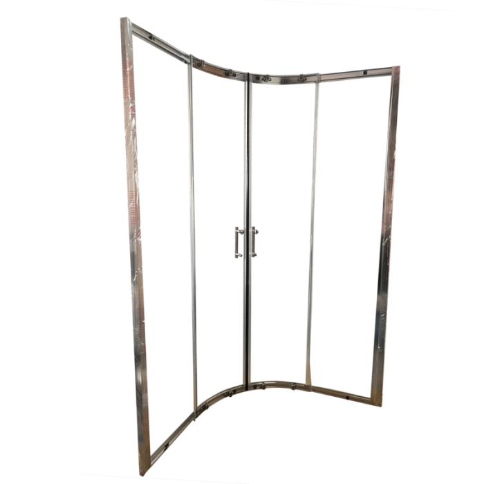 Душова кабіна без піддону Koer SR SC04-100x100x195-TR-01 прозоре скло Easy Clean 5мм, хром (KR5361)