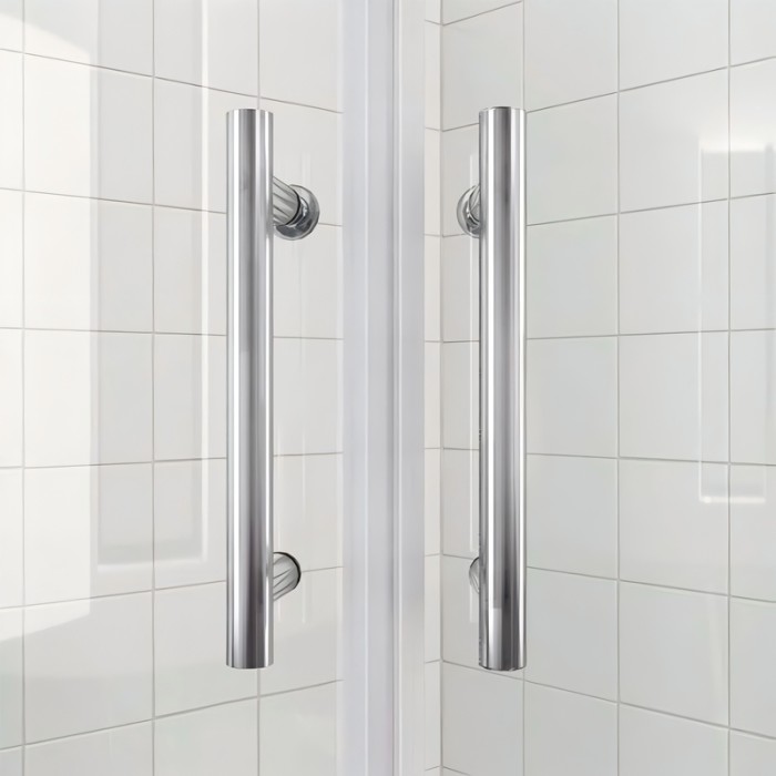 Душова кабіна без піддону Koer SR SC04-100x100x195-TR-01 прозоре скло Easy Clean 5мм, хром (KR5361)