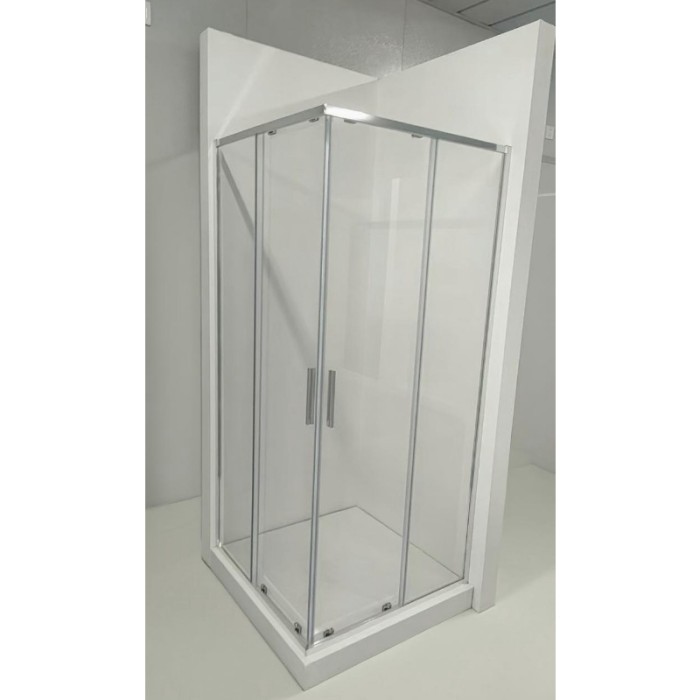Душова кабіна без піддону Koer SR SC10-90x90x195-TR-01 прозоре скло Easy Clean 6мм, хром (KR5942)