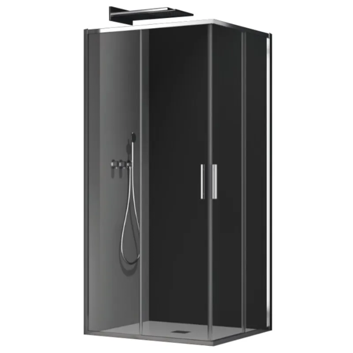 Душова кабіна без піддону Koer SR SC10-90x90x195-TR-01 прозоре скло Easy Clean 6мм, хром (KR5942)