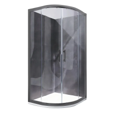 Душова кабіна без піддону Koer SR SC04-90x90x195-TR-07 прозоре скло Easy Clean 5мм, графіт (KR5362)