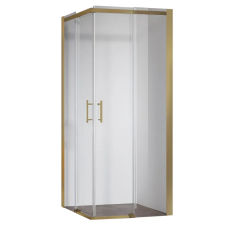 Душова кабіна без піддону Koer SR SC03-90x90x200-TR-12 прозоре скло Easy Clean 6мм, матове золото (KR5358)