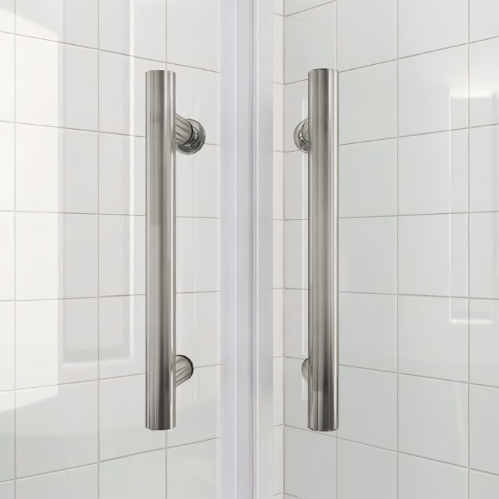 Душова кабіна без піддону Koer SR SC04-90x90x195-TR-02 прозоре скло Easy Clean 5мм SS Color (KR5682)