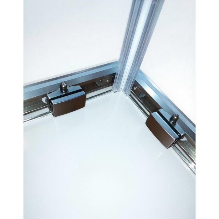 Душова кабіна без піддону Koer SR SC10-90x90x195-TR-07 прозоре скло Easy Clean 6мм, графіт (KR5944)