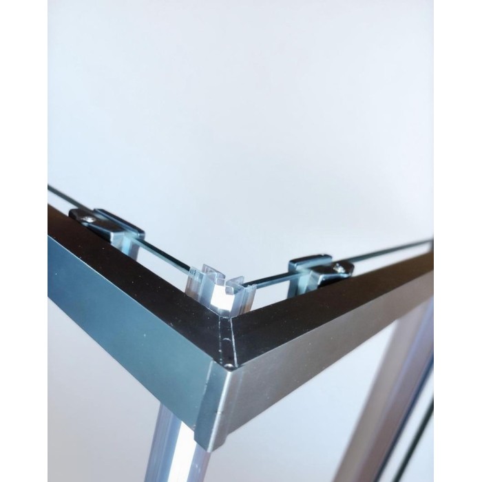 Душова кабіна без піддону Koer SR SC10-90x90x195-TR-07 прозоре скло Easy Clean 6мм, графіт (KR5944)