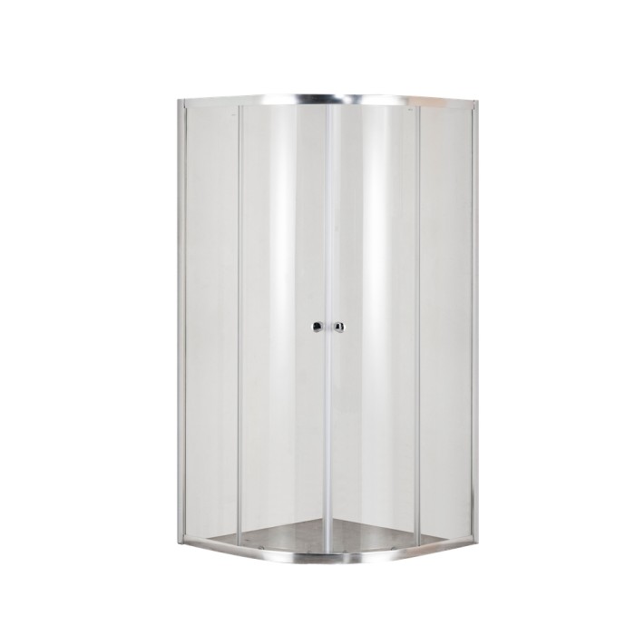 Душова кабіна без піддону Mixxus PLAIN SC01-90x90x185-TR CHROME прозоре скло 4мм (MI6899)