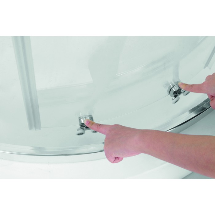 Душова кабіна без піддону Koer SR SC04-90x90x195-TR-01 прозоре скло Easy Clean 5мм, хром (KR5360)