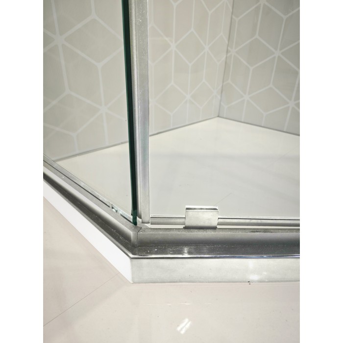 Душова кабіна без піддону Koer SR SC06-90x90x200-TR-01 прозоре скло Easy Clean 8мм, хром (KR5364)