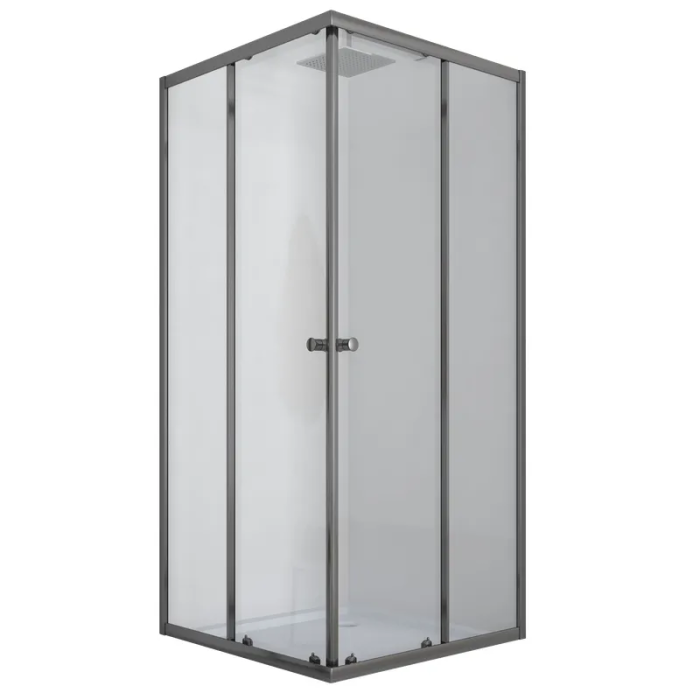 Душова кабіна без піддону Mixxus CUBIC SC01-90x90x185-TR GRAPHITE прозоре скло 4мм (MI6907)