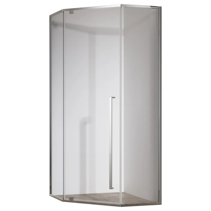 Душова кабіна без піддону Koer SR SC06-90x90x200-TR-01 прозоре скло Easy Clean 8мм, хром (KR5364)