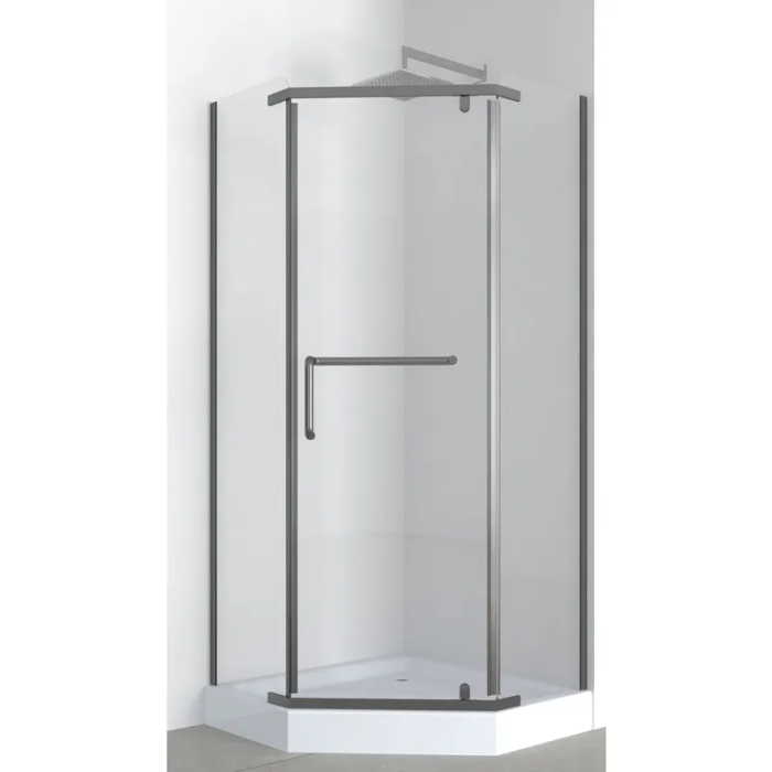 Душова кабіна з низьким піддоном Mixxus LINES SCT01-90x90x198-TR GRAPHITE прозоре скло 6мм (MI6914)