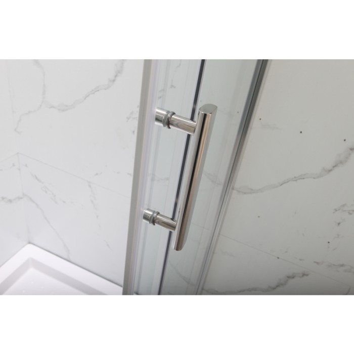Душова кабіна з низьким піддоном MIXXUS HARD SCT01-100x90x198-TR CHROME прозоре скло 5мм NEW (в 2 ящ) (MI8368)