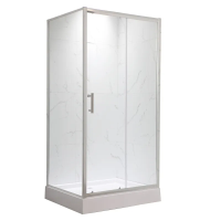 Душова кабіна з низьким піддоном MIXXUS HARD SCT01-100x90x198-TR CHROME прозоре скло 5мм NEW (в 2 ящ) (MI8368)